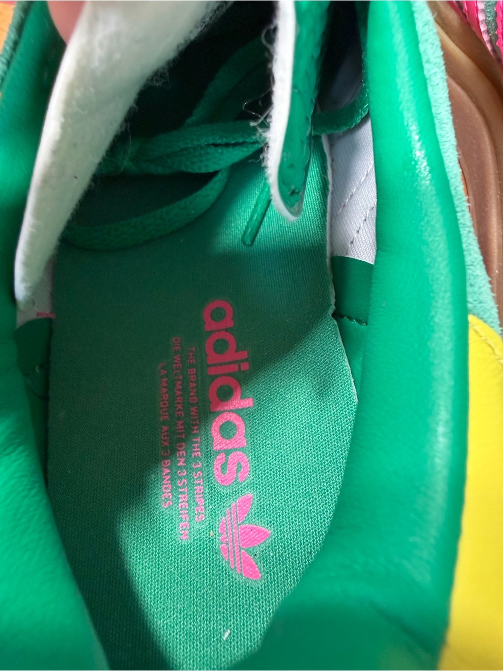 Adidas Terrace Gazelle Bold Platform Sneakers Court Green Pink Women’s 6 - Picture 9 of 9